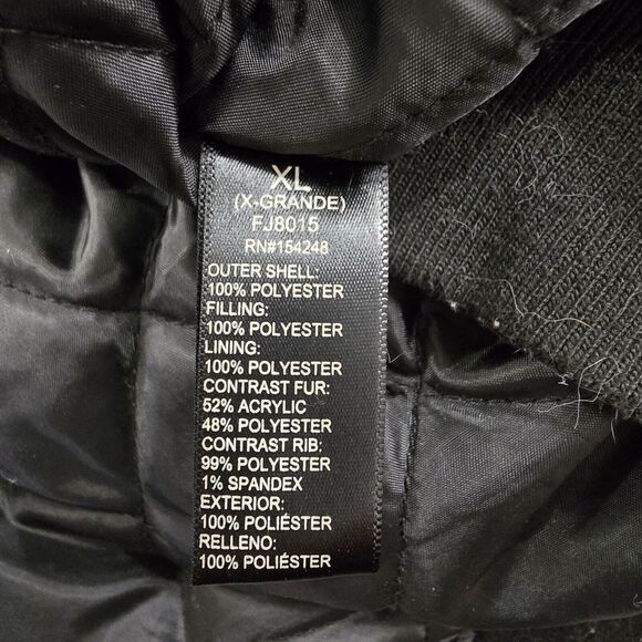 Ultim 8 Bomber Jacket Jrs XL Faux Fur Hummingbird Hoodie Outdoor Embroidered - Picture 10 of 11